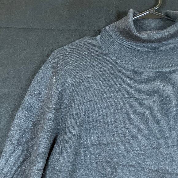 Chicos Womens Sweater Dark Gray Turtleneck Knit Pullover Long Sleeve 3 (XL) - Picture 4 of 11